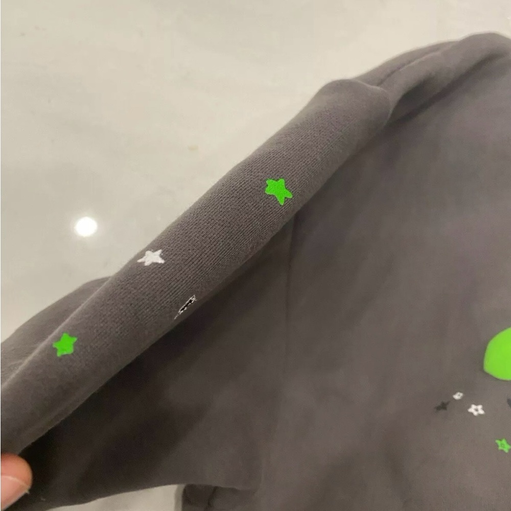 Green and Black Spider Web Sweatshirt